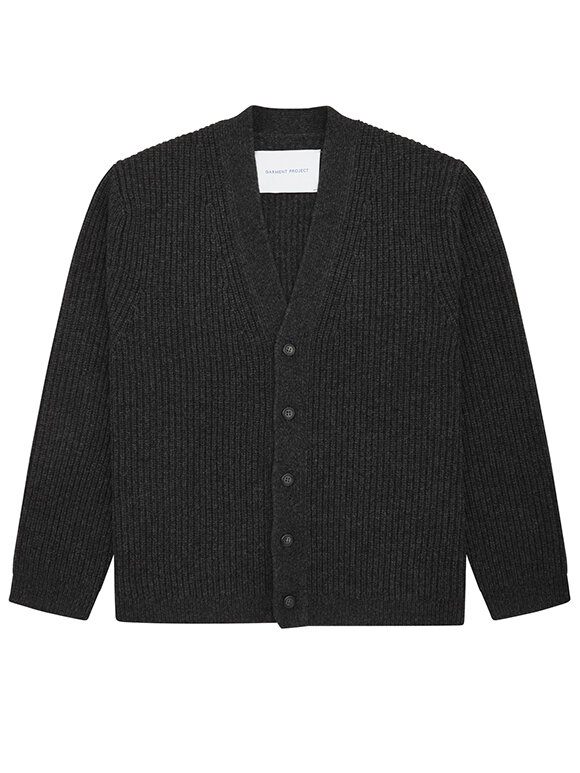 GARMENT PROJECT - Wool Knit Cardigan - Dark Grey