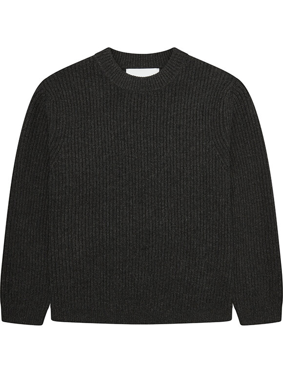 GARMENT PROJECT - Boxy Wool Knit - Dark Grey Mel