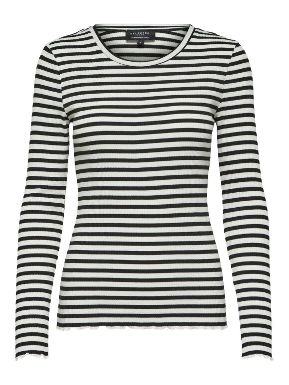 Selected Femme - SLF ANNA LS CREW NECK TEE STR 